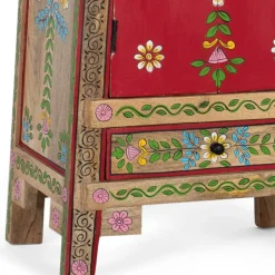 Boho Kommode mit Blumen Dekor im Folklore Style - Gionala