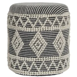 Boho Polsterhocker aus Wolle Webstoff - Fiodor