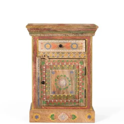 Boho Style Nachtschrank aus Mangoholz - Klapan