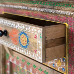 Boho Style Nachtschrank aus Mangoholz - Klapan