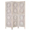 Boho Style Paravent in Antikweiß - Siao