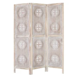 Boho Style Paravent in Antikweiß - Siao