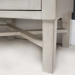 Boho Türen-Kommode in Antikweiß - Anice