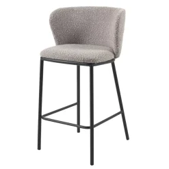 Boucle Barstühle mit 65 cm Sitzhöhe - Lucaz (2er Set)