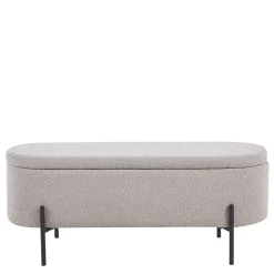 Boucle Polsterbank in Oval mit Stauraum - Buryas