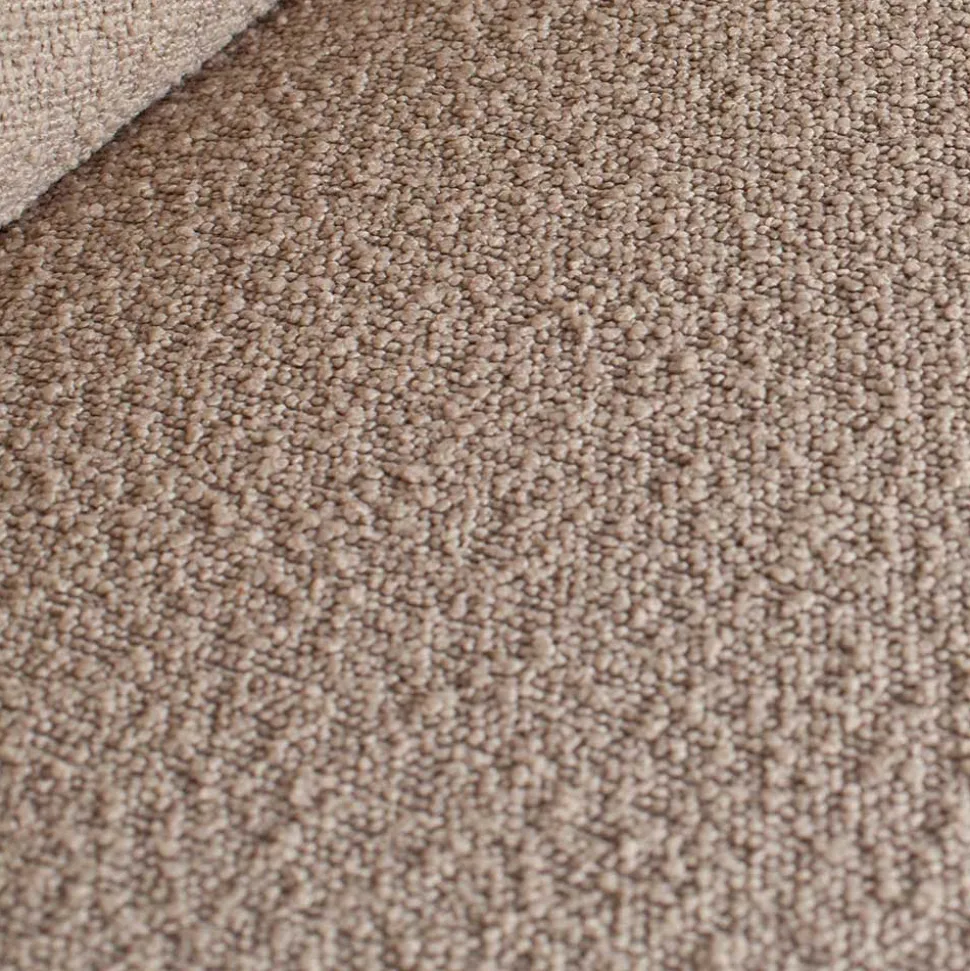 Boucle Polsterecke in Beige mit Federkern - Amindo