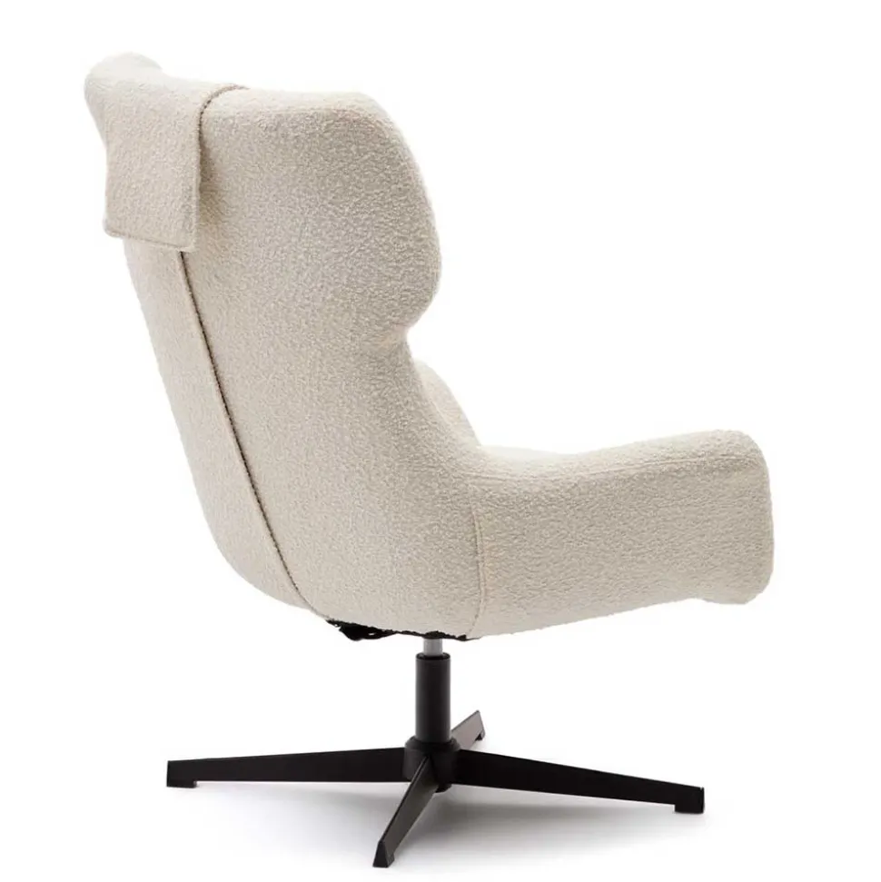 Boucle Polstersessel mit Drehgestell - Cacillo