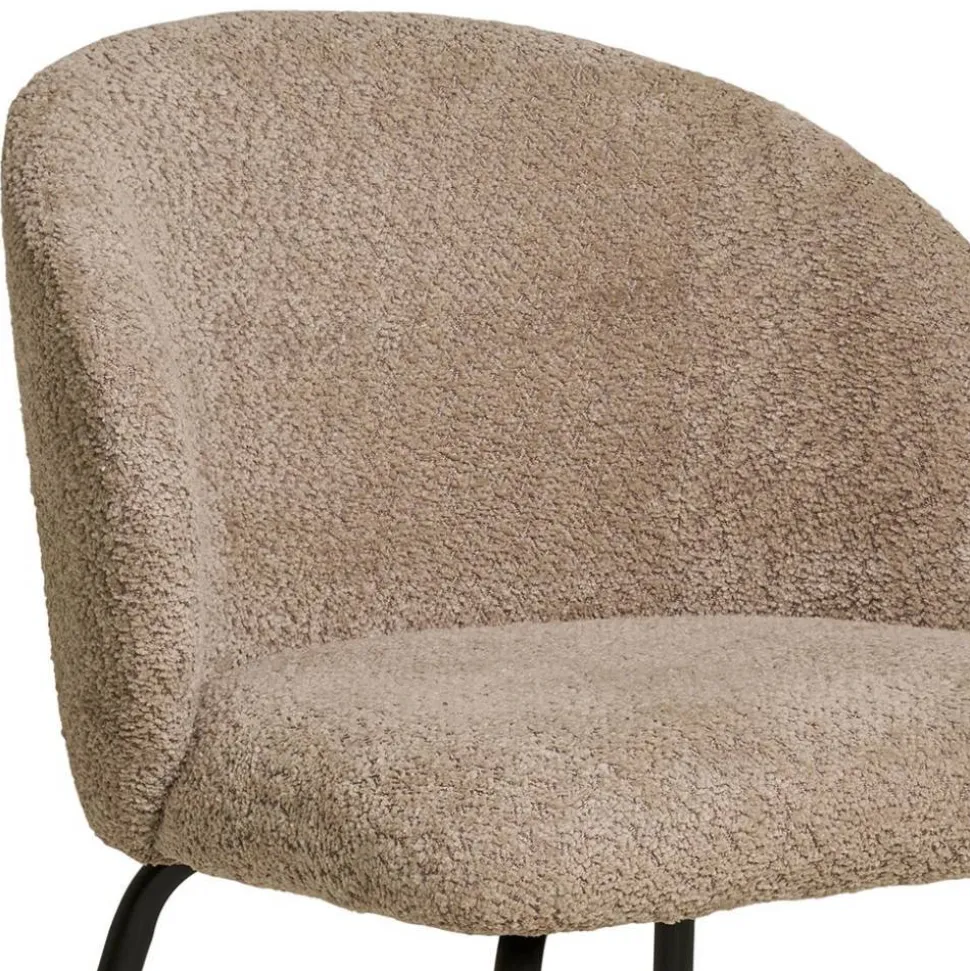 Boucle Polsterstühle in Beige - Runicava (2er Set)
