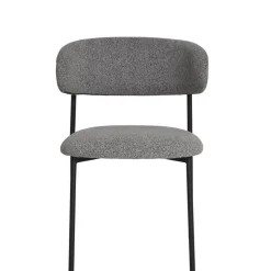 Boucle Polsterstuhl im Skandi Design - Tornado (2er Set)