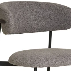 Boucle Polsterstuhl im Skandi Design - Tornado (2er Set)