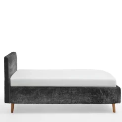 Boucle Stauraumbett in Anthrazit - Seen