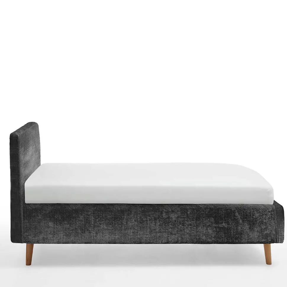 Boucle Stauraumbett in Anthrazit - Seen