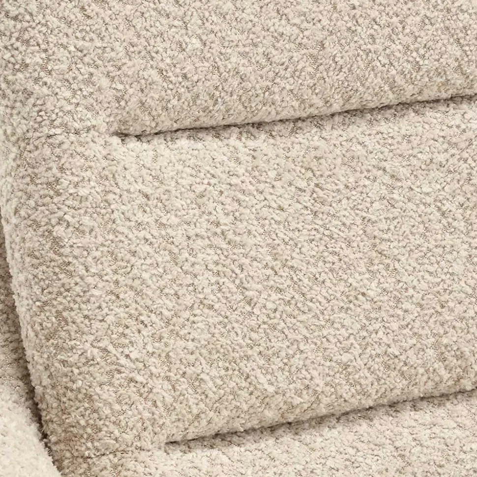 Boucle Tischsessel mit Holz Drehgestell - Corpus (2er Set)