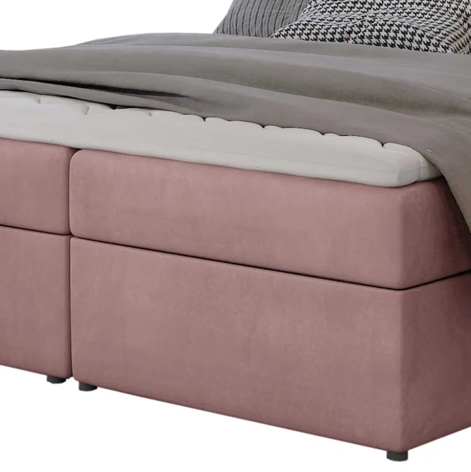 Boxbett in Altrosa - matter Samt - Fernand