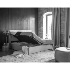 Boxbett in Altrosa - matter Samt - Fernand