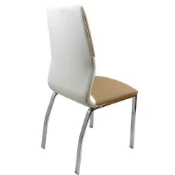 Braun Weiße Tischgruppe Sisela mit ausziehbarem Tisch (fünfteilig)