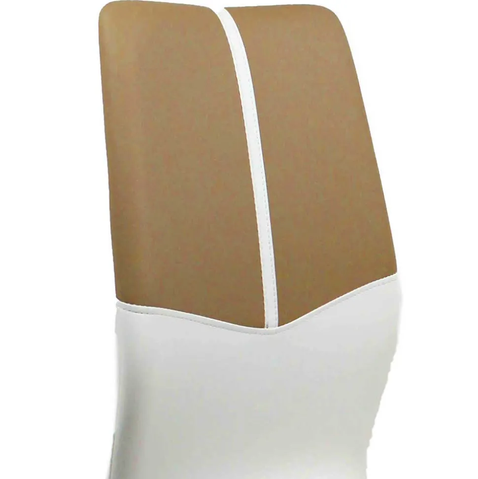 Braun Weiße Tischgruppe Sisela mit ausziehbarem Tisch (fünfteilig)