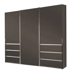 Brauner Kombi-Kleiderschrank 300 cm breit - Yana