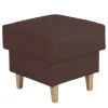 Brauner Polsterhocker mit Kunstlederbezug - Revelinda