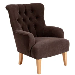 Brauner Sessel im modernen Vintage Look - Zaparony