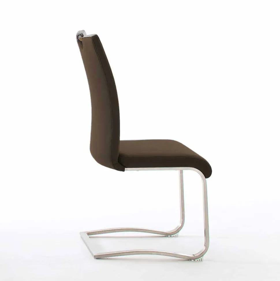 Brauner Stuhl mit hoher Lehne - Montry (2er Set)