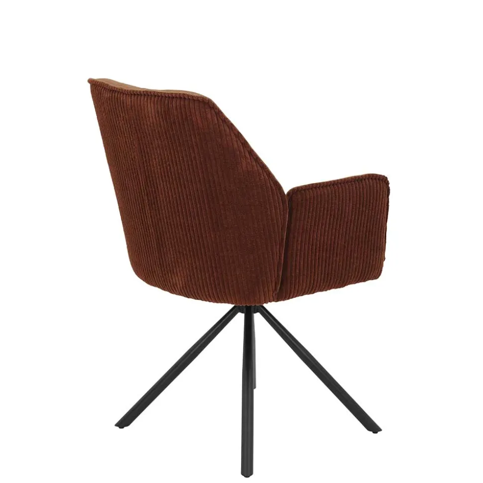 Brauner Tischsessel aus Samtvelours - Bostan (2er Set)