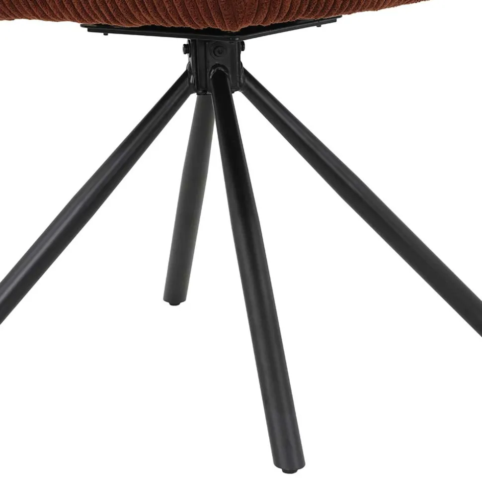 Brauner Tischsessel aus Samtvelours - Bostan (2er Set)