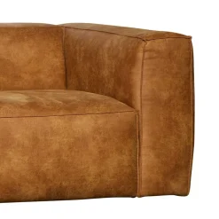 Braunes Ecksofa aus Leder recycelt Robert 305cm breit