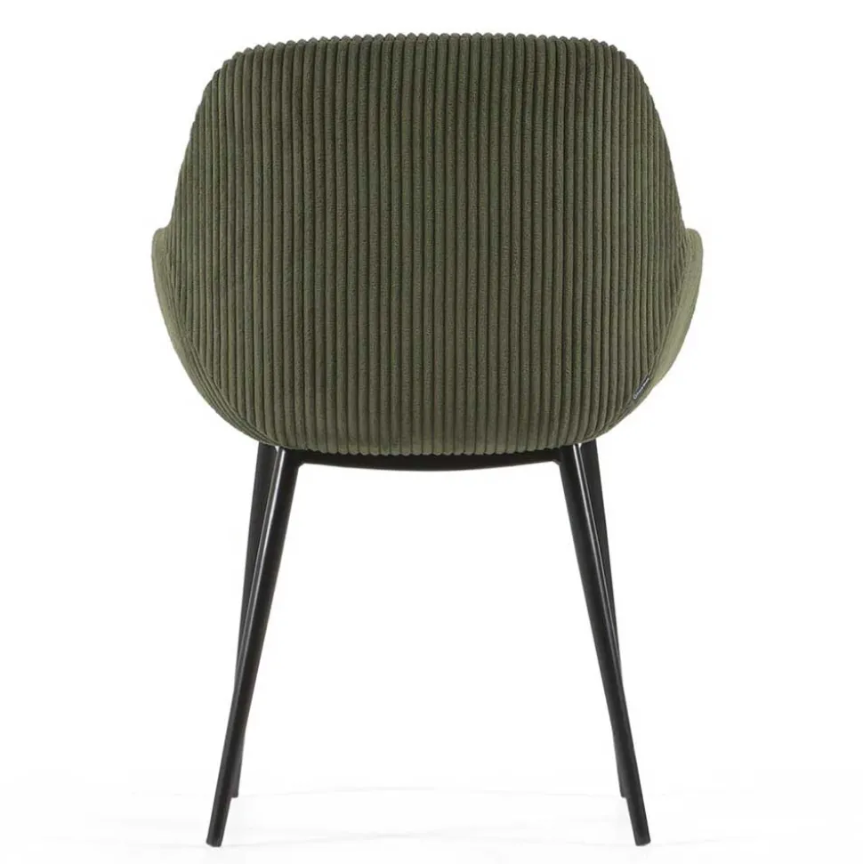 Breitcord Stühle in Dunkelgrün - Rovakis (4er Set)