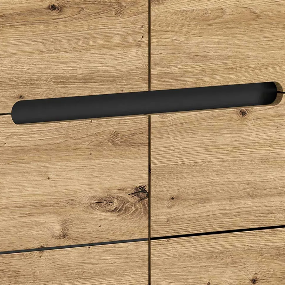 Breite Flurkommode mit zwei Schubladen - Norja