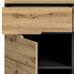 Breite Flurkommode mit zwei Schubladen - Norja