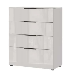 Breite Hochkommode in Hellgrau - Aquara