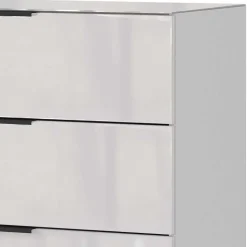 Breite Hochkommode in Hellgrau - Aquara