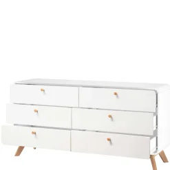 Breite Kommode mit sechs Schubladen - Kolreva