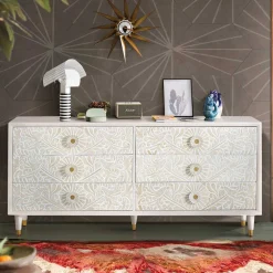 Breite Kommode mit sechs Schubladen - Triboot