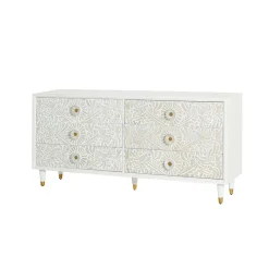 Breite Kommode mit sechs Schubladen - Triboot