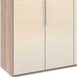 Breiter Falttüren-Schrank in Creme - Rativian