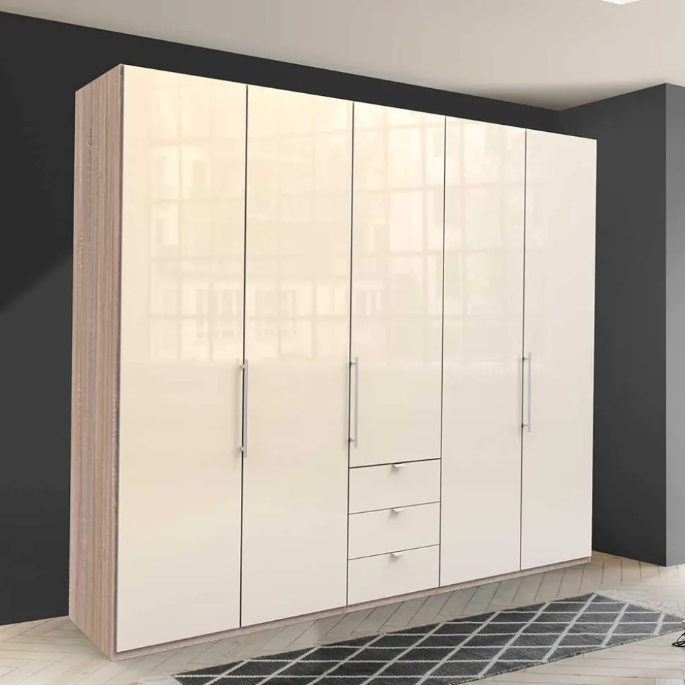 Breiter Kleiderschrank mit 2 Falttüren - Rativian