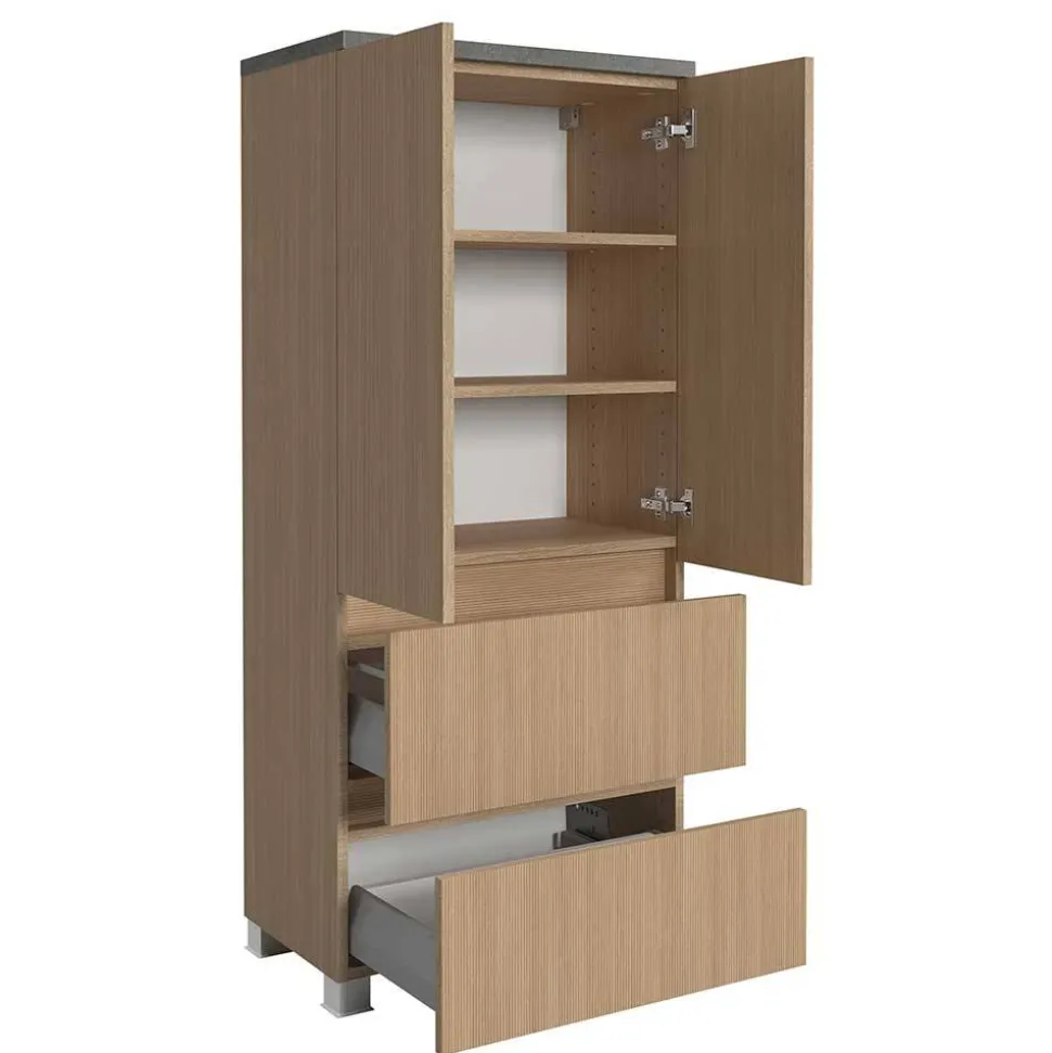 Breiter Midi-Schrank fürs Badezimmer - Leitha