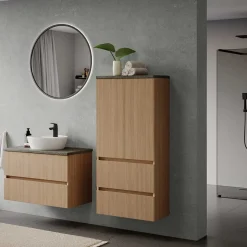 Breiter Midi-Schrank fürs Badezimmer - Leitha