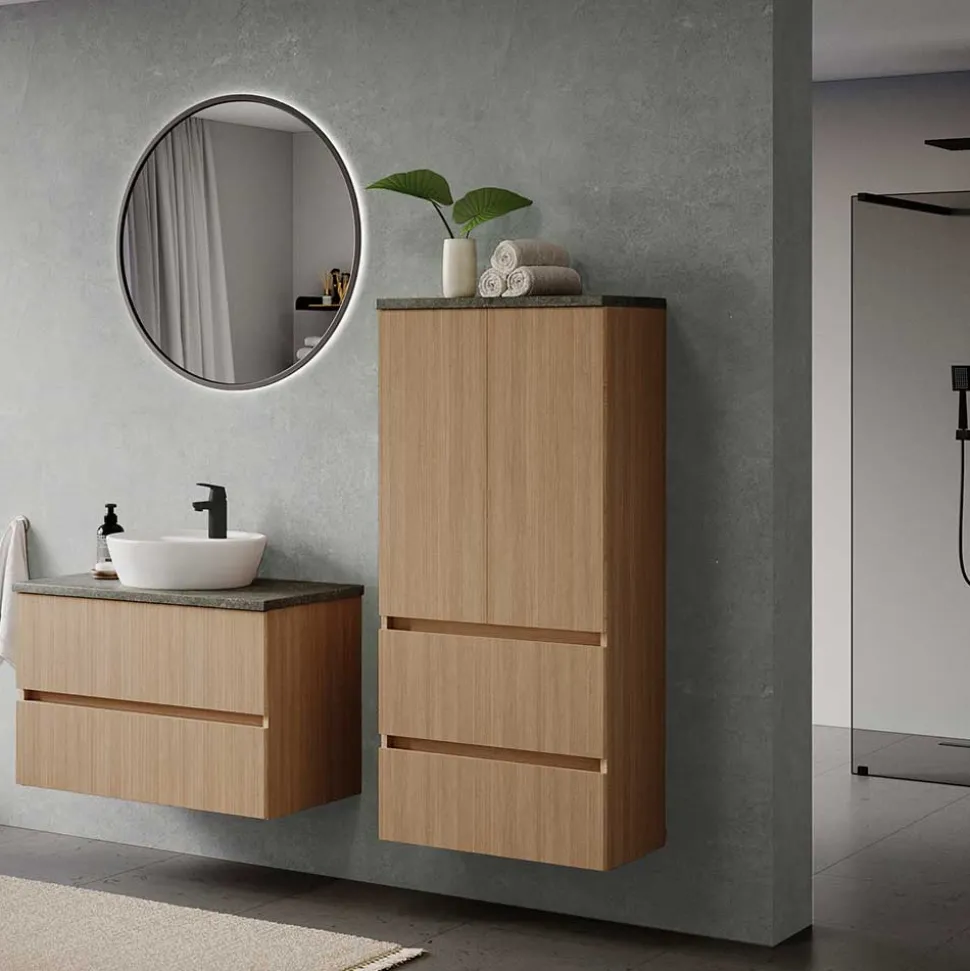 Breiter Midi-Schrank fürs Badezimmer - Leitha