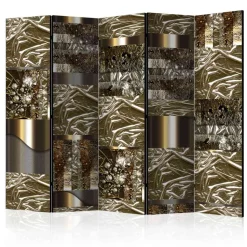 Breiter Paravent mit Metallmuster - Yarah