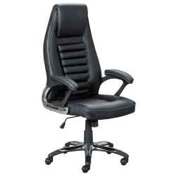 Büro Drehsessel aus Kunstleder in Schwarz - Emsa