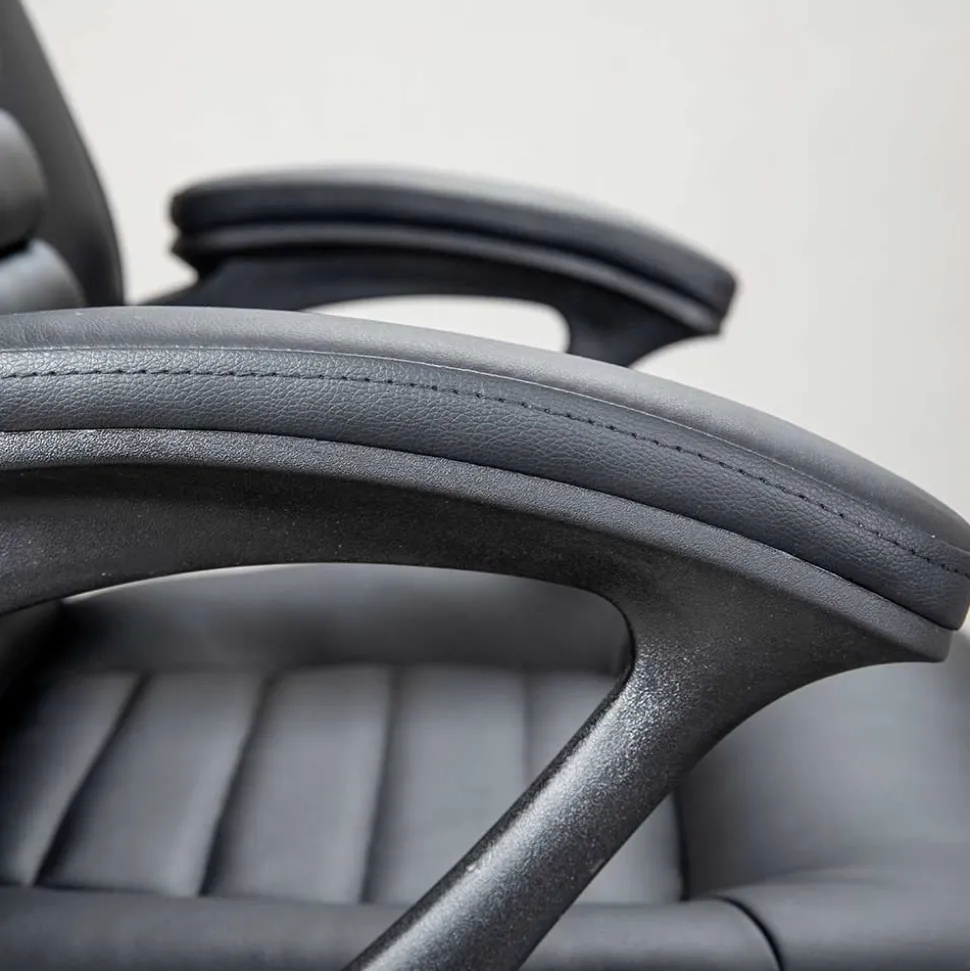 Büro Drehsessel aus Kunstleder in Schwarz - Emsa