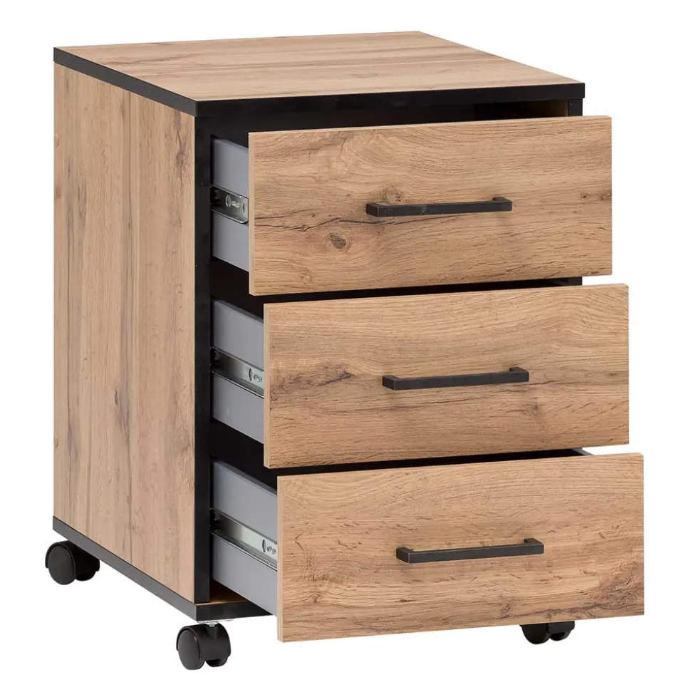 Büro Rollcontainer in Eiche Optik - Zustic