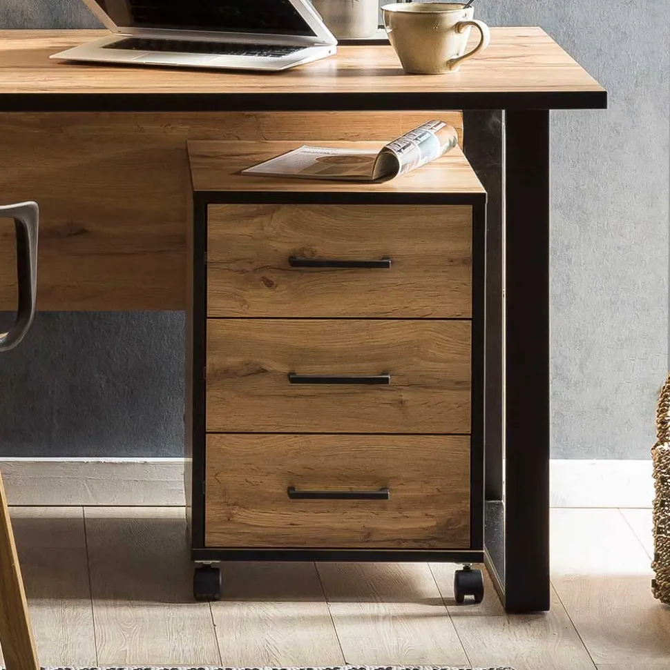 Büro Rollcontainer in Eiche Optik - Zustic