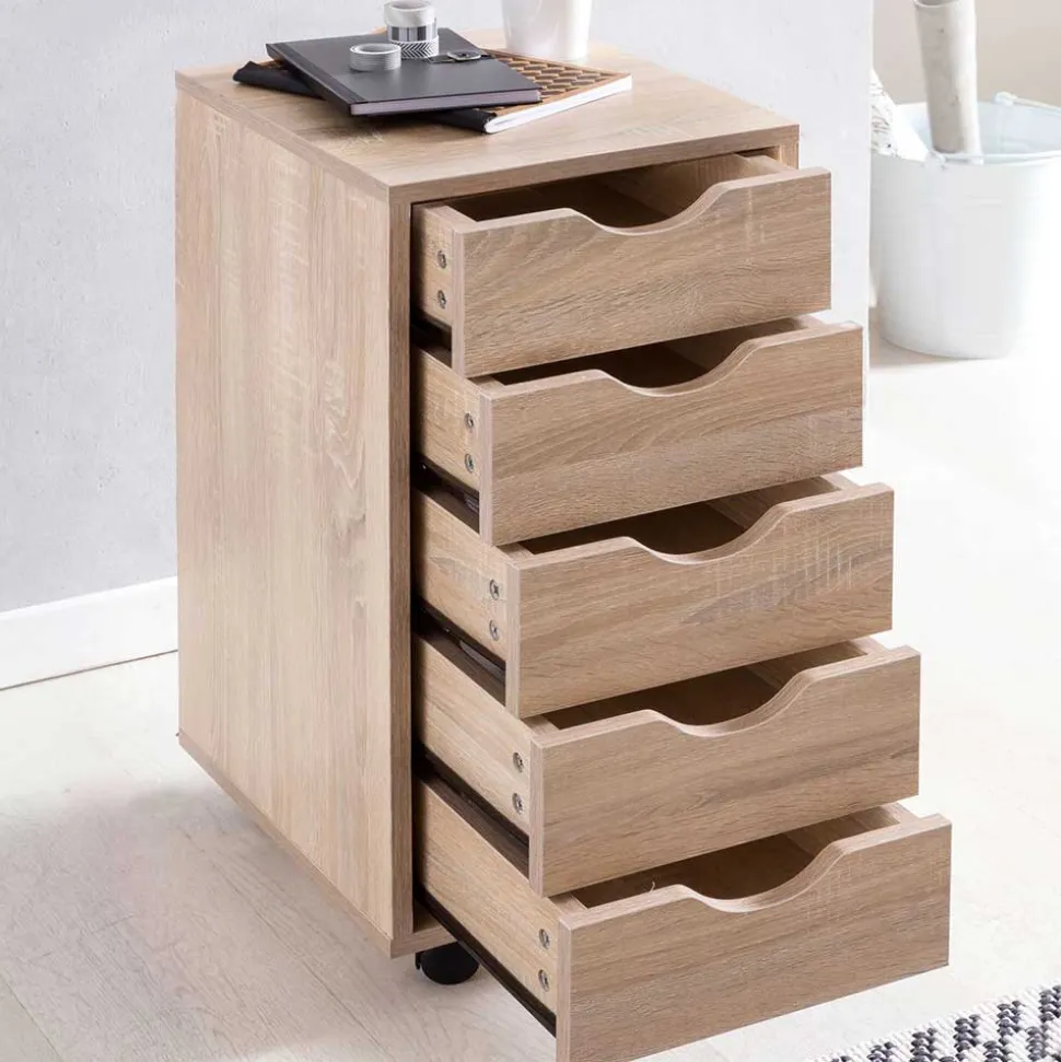 Büro Rollcontainer mit fünf Schubladen - Mavricara