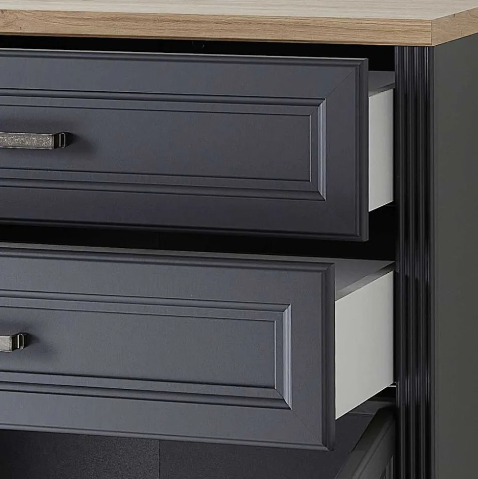 Büro Wohnwand im Landhaus Stil - Joe (dreiteilig)