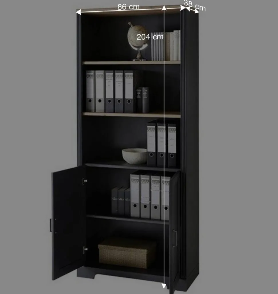 Büro Wohnwand im Landhaus Stil - Joe (dreiteilig)