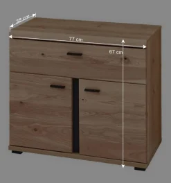 Büromöbel Kombination teilmassiv - Emly (sechsteilig)